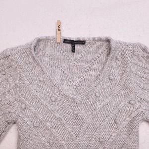 White House Black Market Long Sleeve Pullover Sweater Womens Size XSP Gray